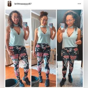 Black/Floral Legging